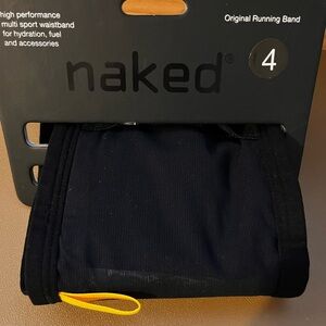 naked Black Running Waistband with Yellow Accent